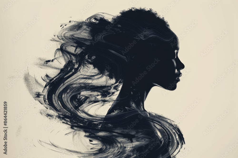 Fototapeta premium Abstract Silhouette of Woman