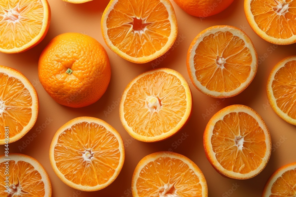 Oranges Sliced In Half Background Oranges Sliced In Half Background