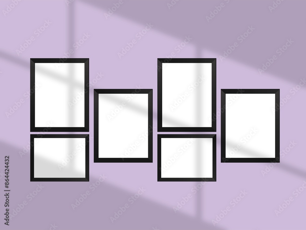 Blank picture frame mockup on wall, horizontal artwork template. Blank picture frame mockup on wall, horizontal artwork template.