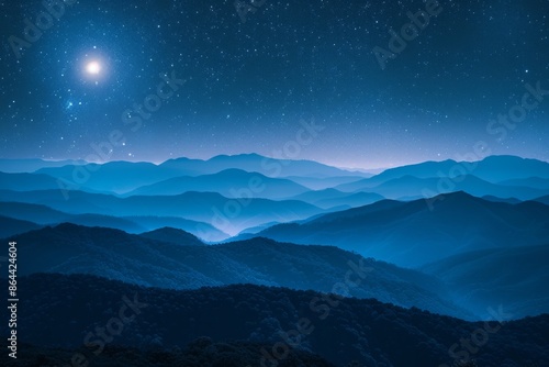 Starry Night Over Blue Mountains © Sandu