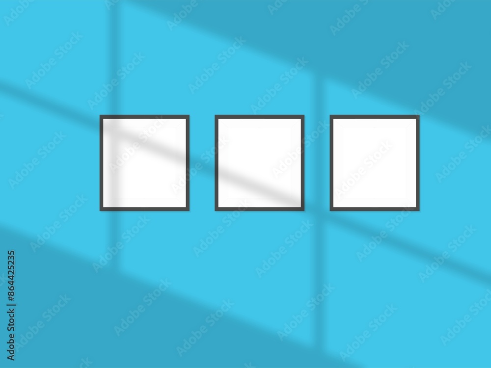 Mock up blank frame hanging on wall in room Mock up blank frame hanging on wall in room