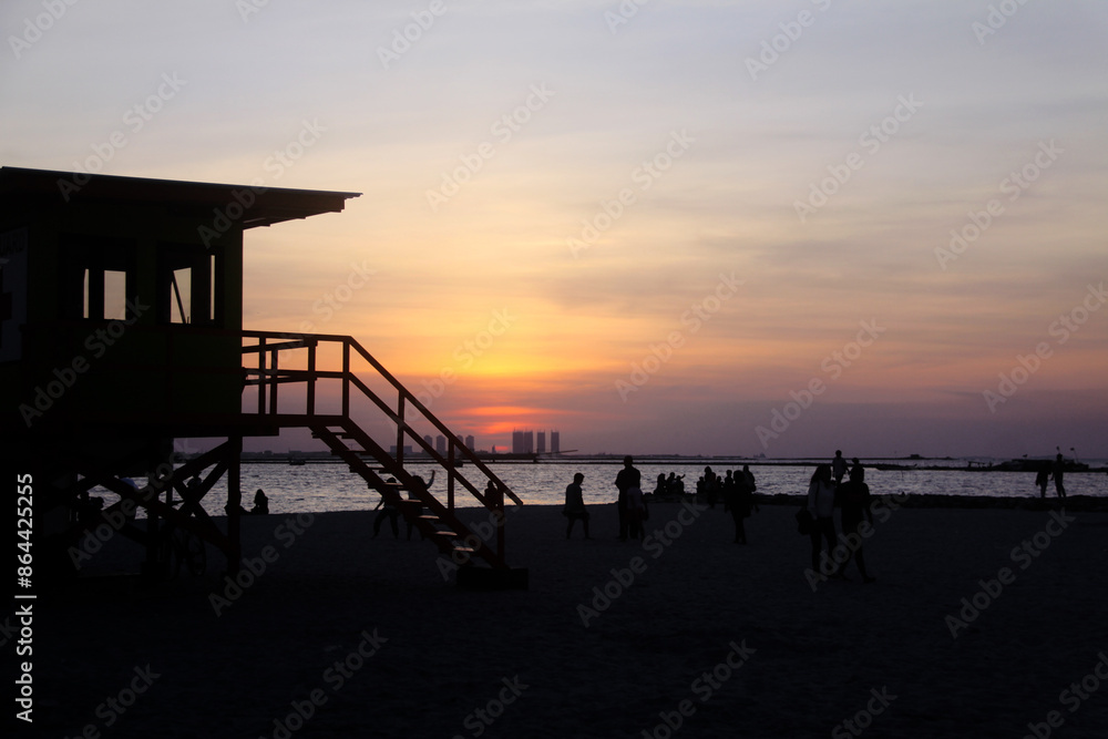 sunset on the beach sunset on the beach