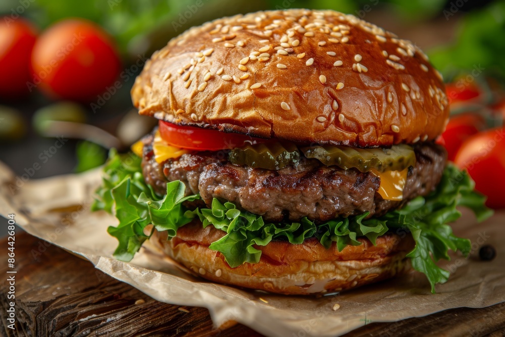 Delicious Gourmet Beef Burger Delicious Gourmet Beef Burger