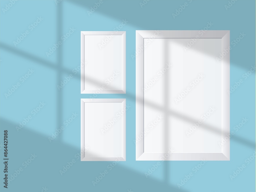 Realistic photo frame blank mockup. Realistic photo frame blank mockup.