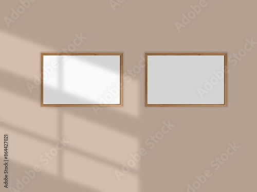 Realistic photo frame blank mockup.