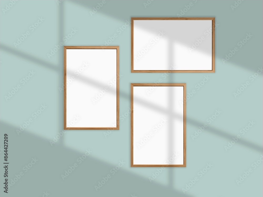 A mockup of frames with portrait orientation. A mockup of frames with portrait orientation.