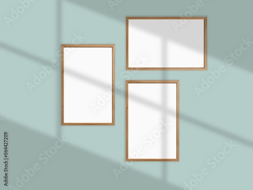 A mockup of frames with portrait orientation.