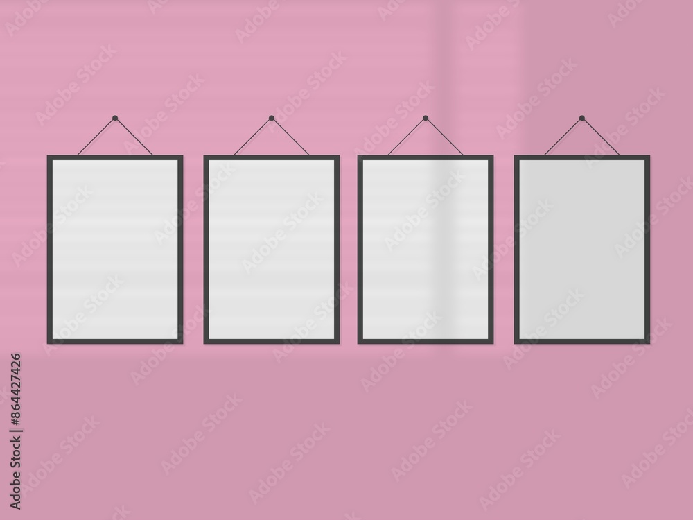 A mockup of frames with portrait orientation. A mockup of frames with portrait orientation.