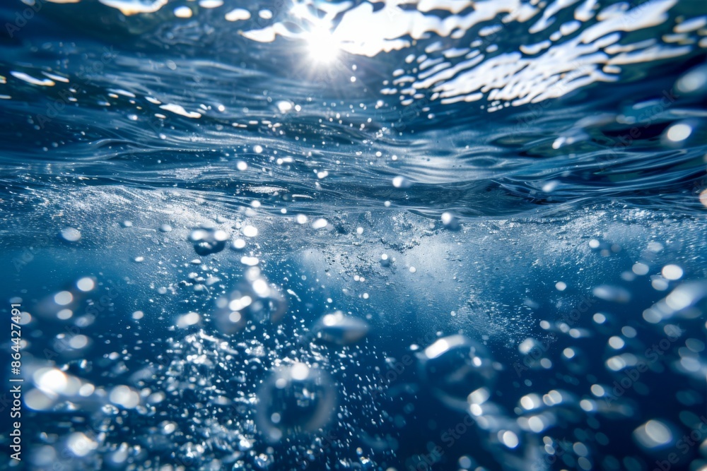 Underwater Bubbles in Ocean Depths Underwater Bubbles in Ocean Depths