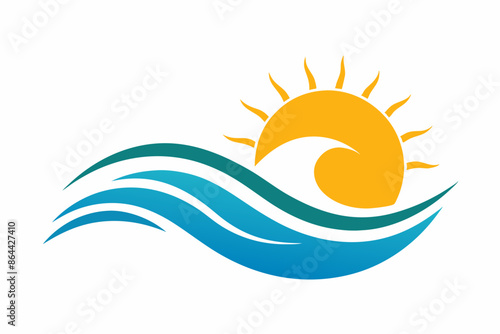 sun logo design vector illustration