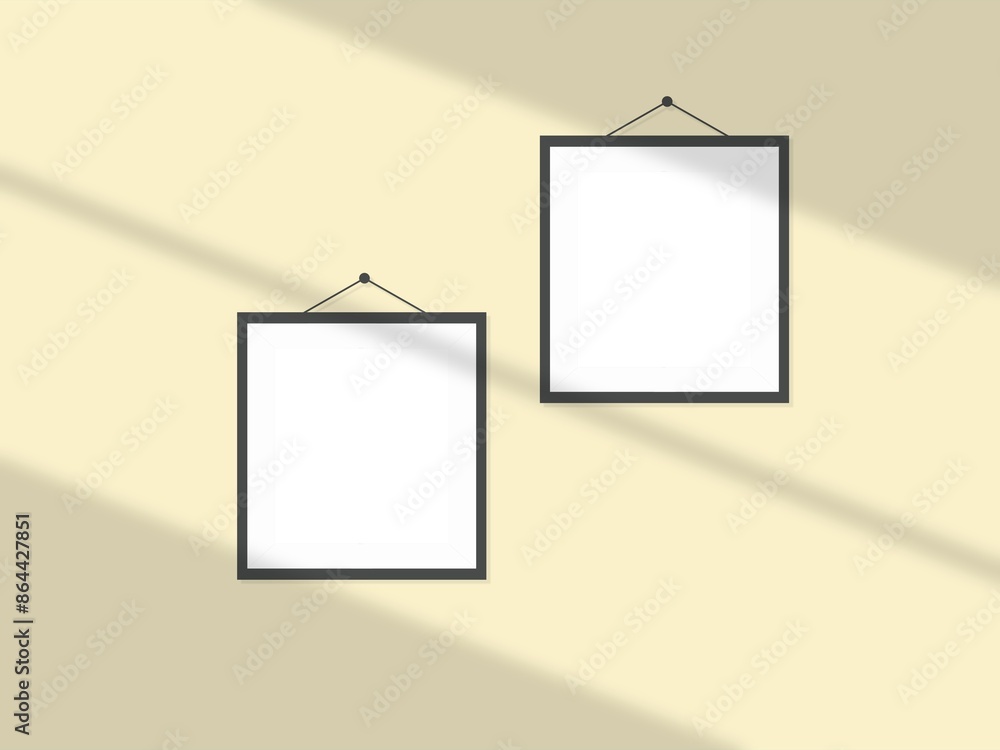 Minimalist frame mockup on background with shadow Minimalist frame mockup on background with shadow