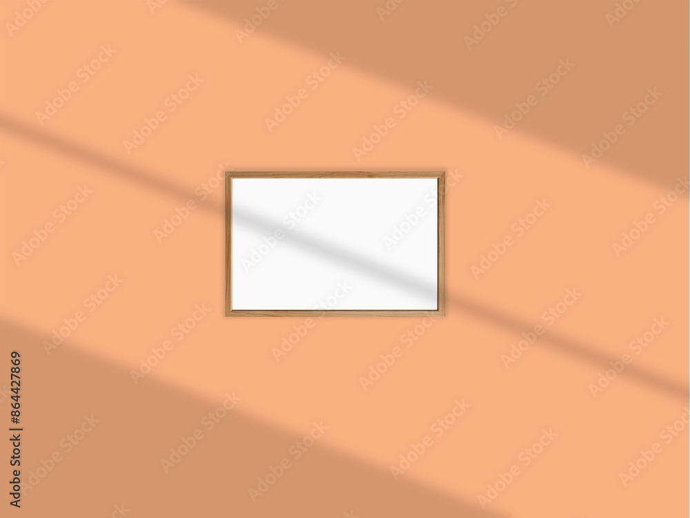 Minimalist frame mockup on background with shadow Minimalist frame mockup on background with shadow
