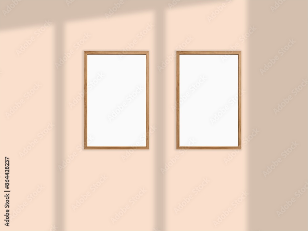 Minimalist frame mockup on background with shadow Minimalist frame mockup on background with shadow