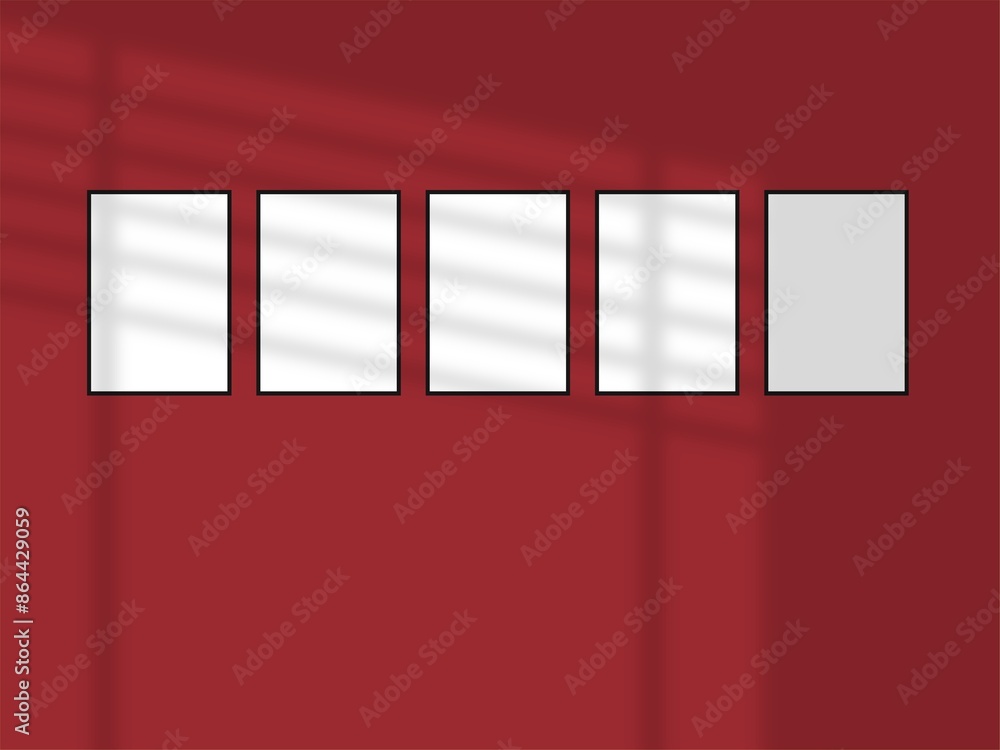 Vertical photo frame mockup with shadow overlay and pastel color background Vertical photo frame mockup with shadow overlay and pastel color background