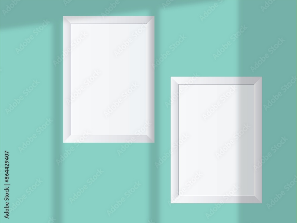 Vertical photo frame mockup with shadow overlay and pastel color background Vertical photo frame mockup with shadow overlay and pastel color background