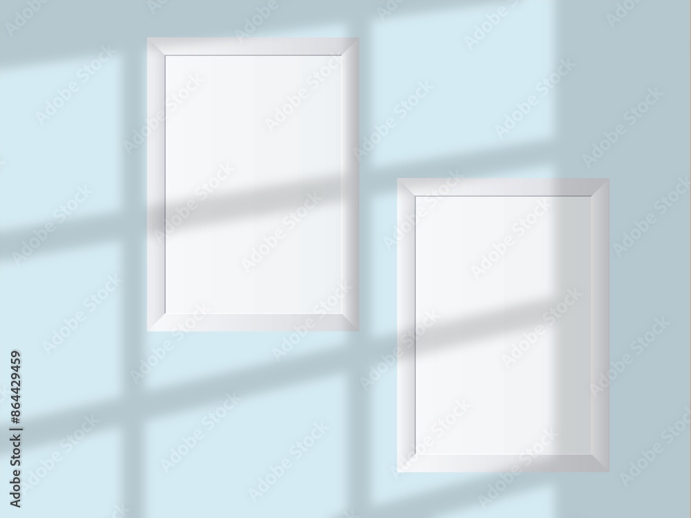 Photo frame mockup with shadow overlay and pastel color background Photo frame mockup with shadow overlay and pastel color background