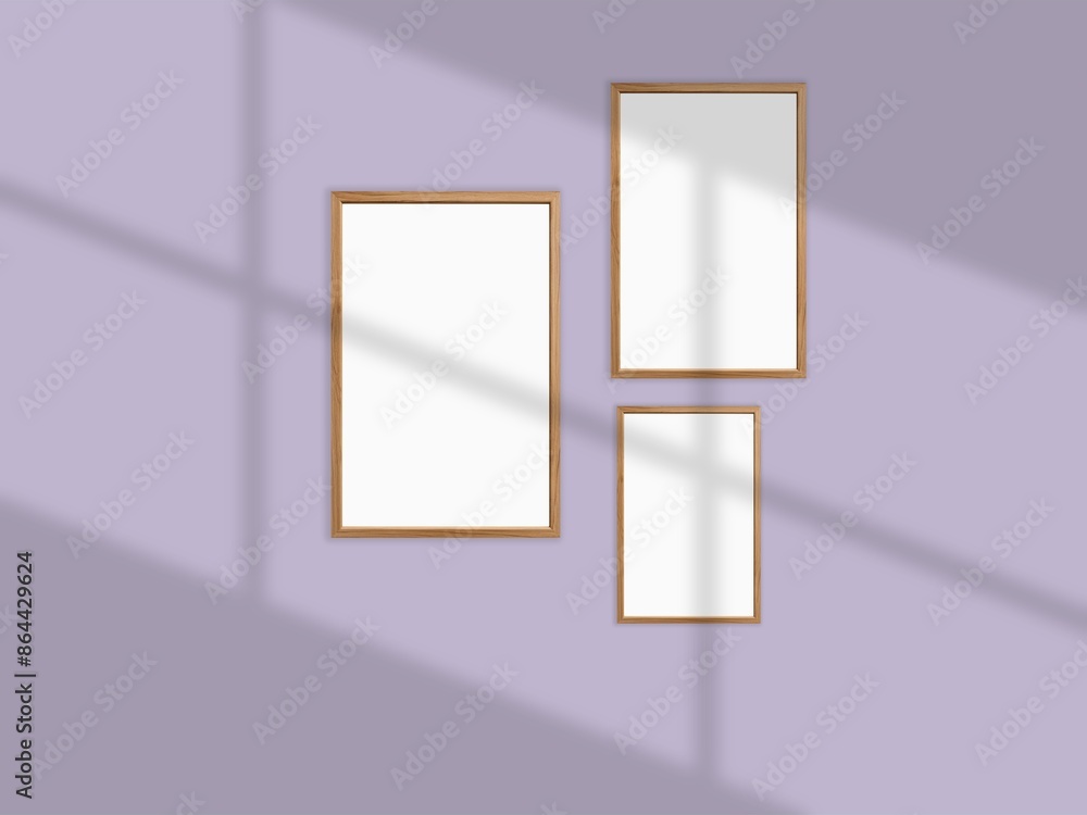 Photo frame mockup with shadow overlay and pastel color background Photo frame mockup with shadow overlay and pastel color background