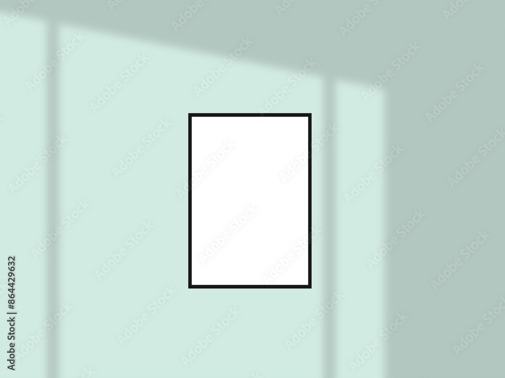 Photo frame mockup with shadow overlay and pastel color background Photo frame mockup with shadow overlay and pastel color background