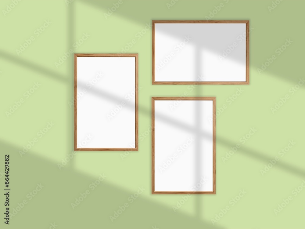 Photo frame mockup with shadow overlay and pastel color background Photo frame mockup with shadow overlay and pastel color background