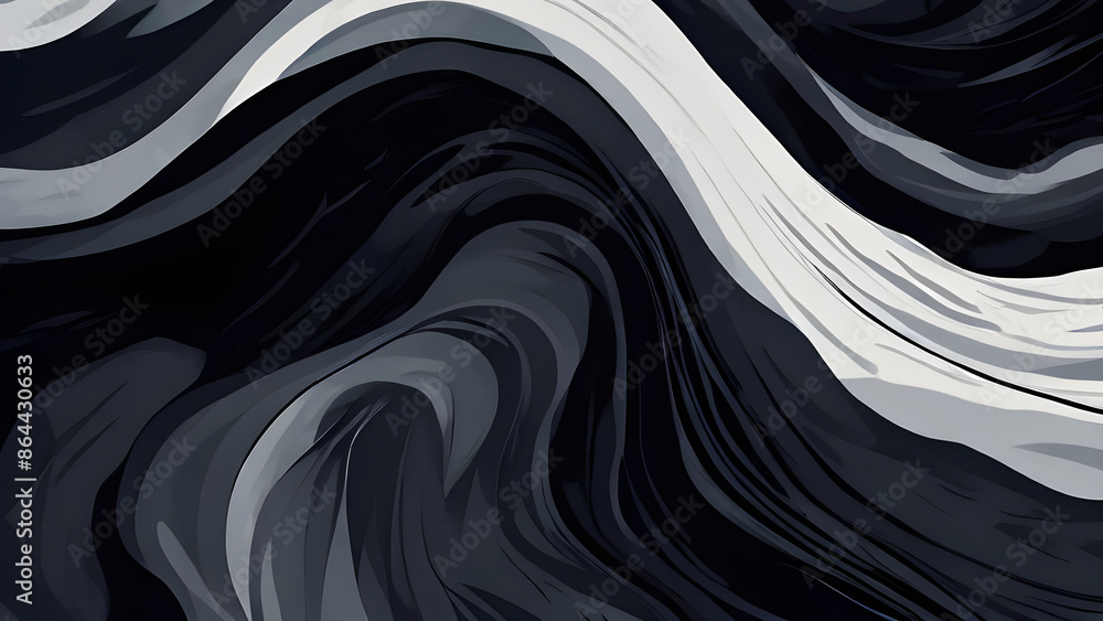 Flowing Colorful Waves. features a captivating display of vibrant, fluid waves in a harmonious blend of hues. The dynamic movement and graceful curves create a sense of energy and beauty, Dark theme Flowing Colorful Waves. features a captivating display of vibrant, fluid waves in a harmonious blend of hues. The dynamic movement and graceful curves create a sense of energy and beauty, Dark theme