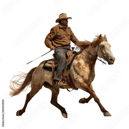 cowboy riding horse