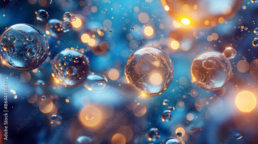 Abstract Bubbles with Bokeh Light Abstract Bubbles with Bokeh Light
