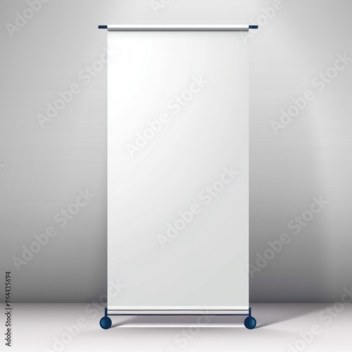Pull up roller portable signage mockup