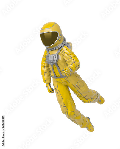 astronaut girl is floating