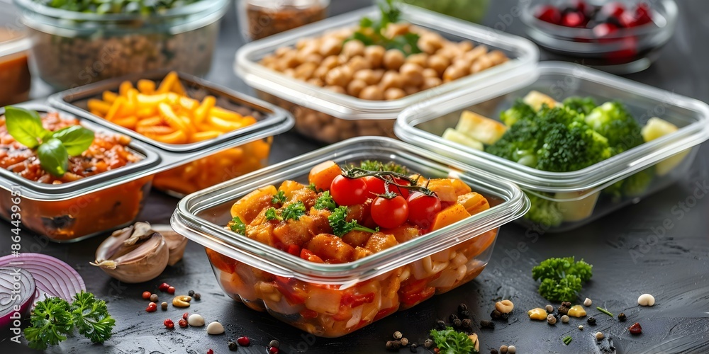 Convenient microwavable ready meals for quick easy onth. Concept Meal Prep, Microwaveable Food, Convenience, Ready-to-Eat, Quick and Easy Convenient microwavable ready meals for quick easy onth. Concept Meal Prep, Microwaveable Food, Convenience, Ready-to-Eat, Quick and Easy