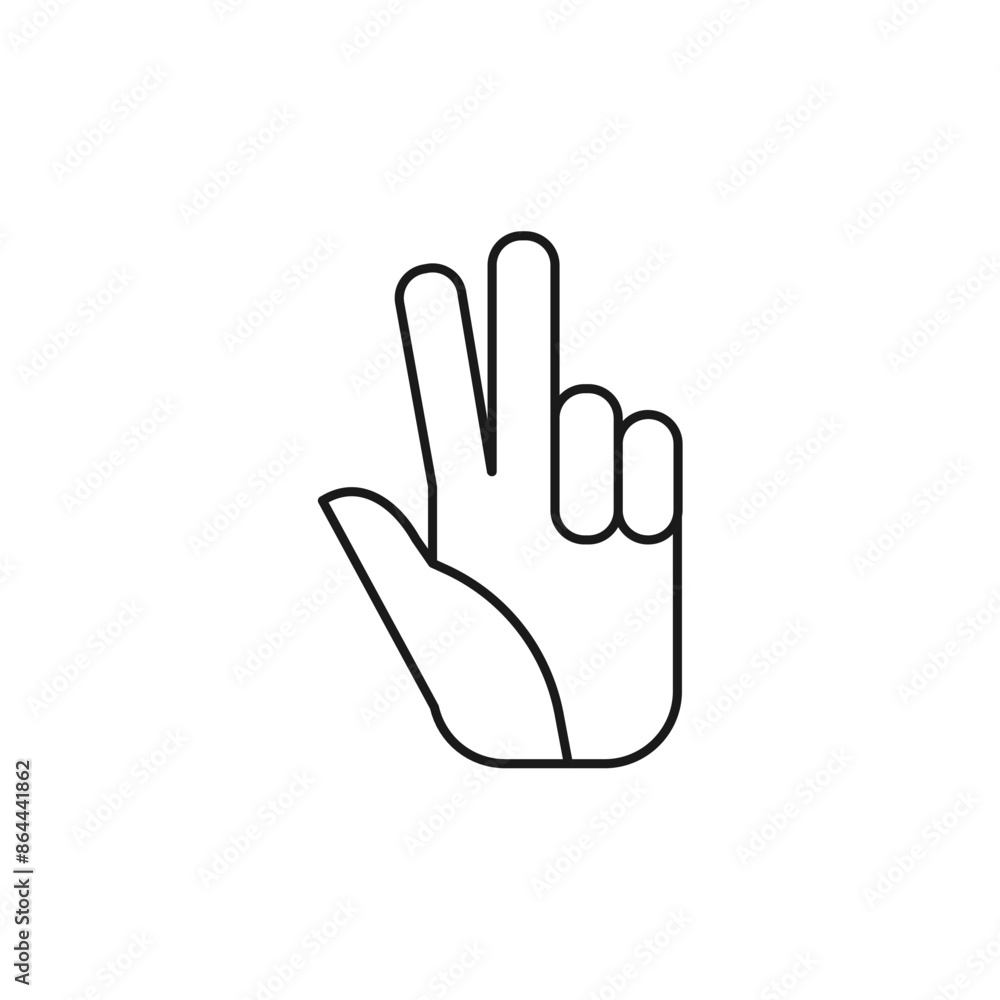 Hand gesture icon set line vector illustration isolated on white background Hand gesture icon set line vector illustration isolated on white background