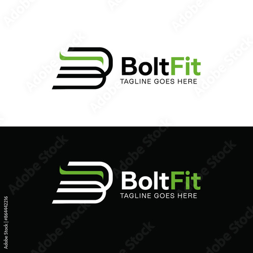 sport logo b, vector logo, B abstract logo, athlete, workout, fitness logo, letter B, abstract logo 