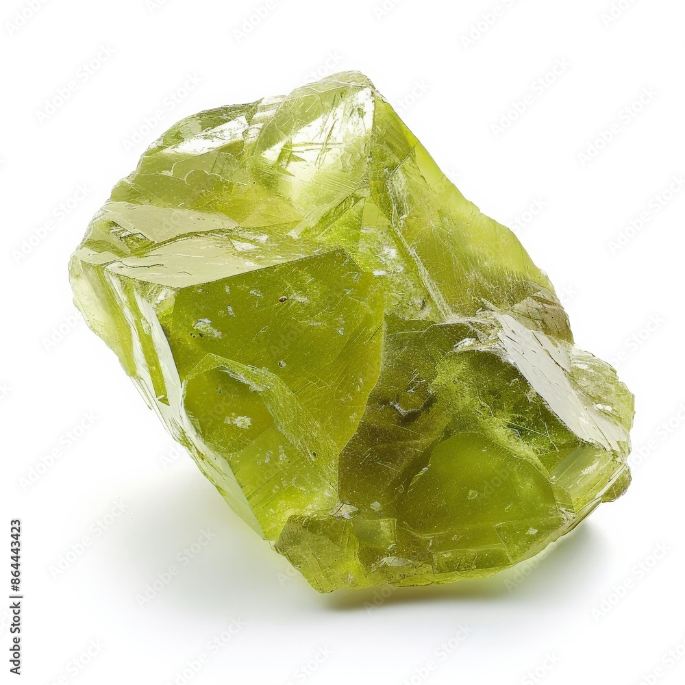 A close-up image of a green vesuvianite gemstone A close-up image of a green vesuvianite gemstone