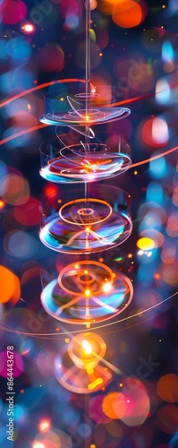 Electricity and Magnetism Experiment, sparking coils, magnetic fields aligning, captivating research findings, 3D Render, Backlights, Chromatic Aberration