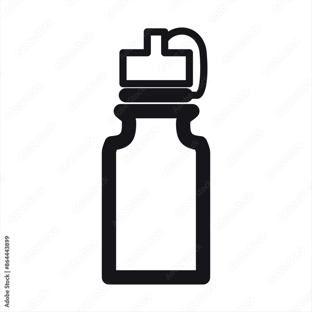 Sports bottle hydro flask water. Sport water bottle vector illustration line