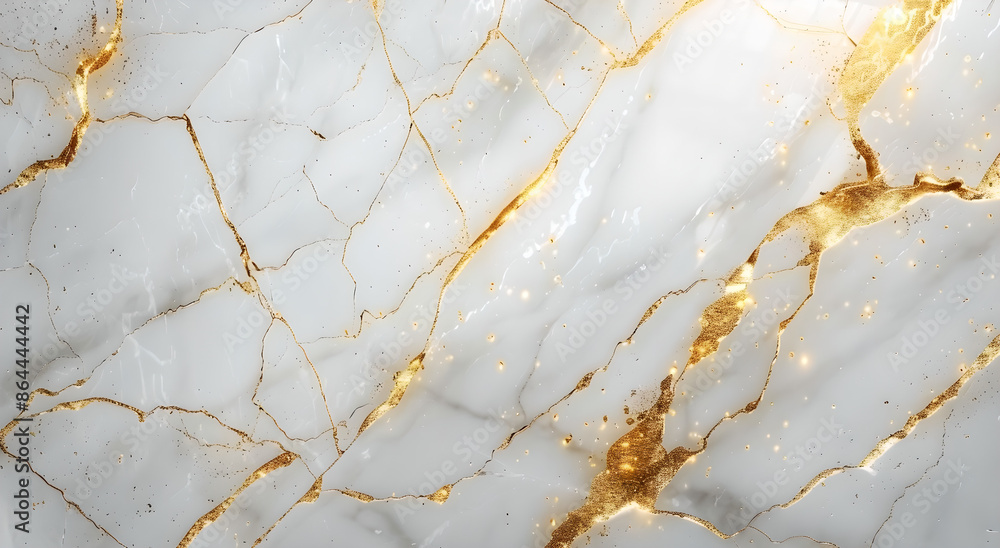 Elegant white marble texture with thin golden veins Elegant white marble texture with thin golden veins