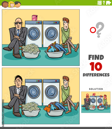 differences game with money laundering cartoon