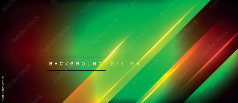 Obraz premium Neon dynamic diagonal light rays background. Techno digital geometric concept design for wallpaper, banner, presentation, background