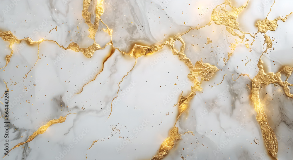 Elegant white marble texture with thin golden veins Elegant white marble texture with thin golden veins
