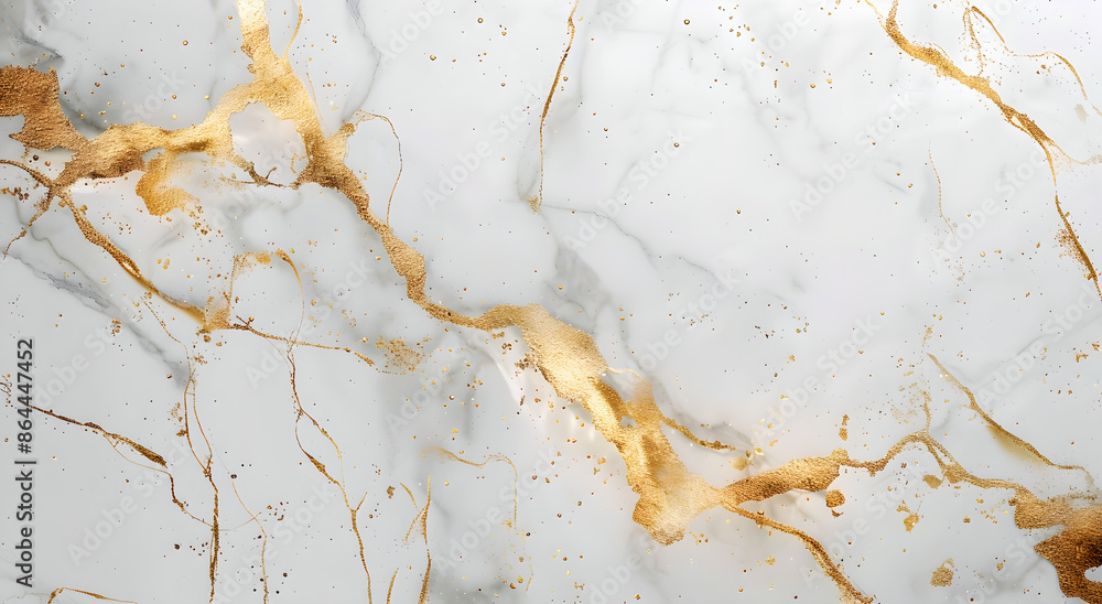Elegant white marble texture with thin golden veins Elegant white marble texture with thin golden veins