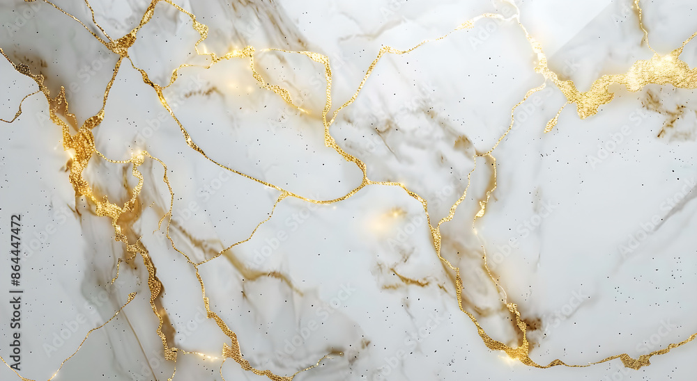Elegant white marble texture with thin golden veins Elegant white marble texture with thin golden veins
