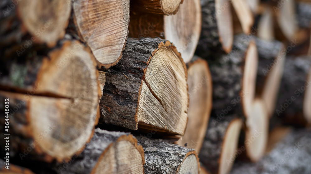A small pile of thick, chopped beech tree firewood, natural, very dry, similar wood sizes A small pile of thick, chopped beech tree firewood, natural, very dry, similar wood sizes