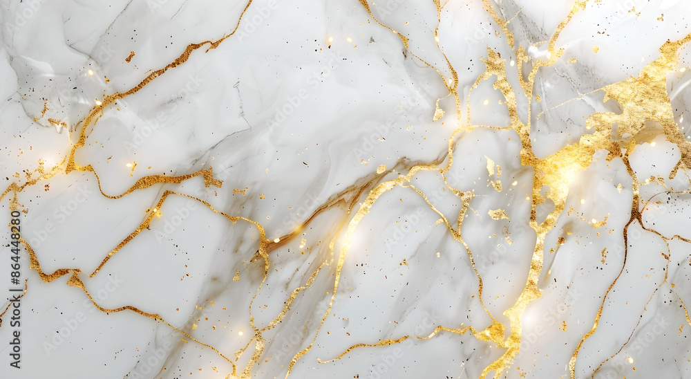Elegant white marble texture with thin golden veins Elegant white marble texture with thin golden veins