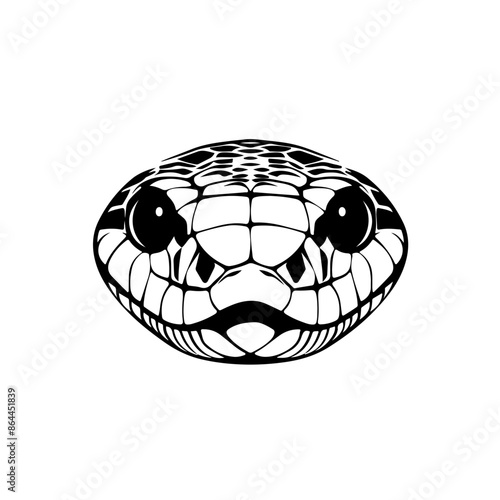 Snake head outline Vector Logo