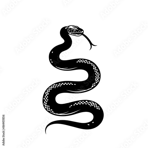Slithering Snake Vector Logo