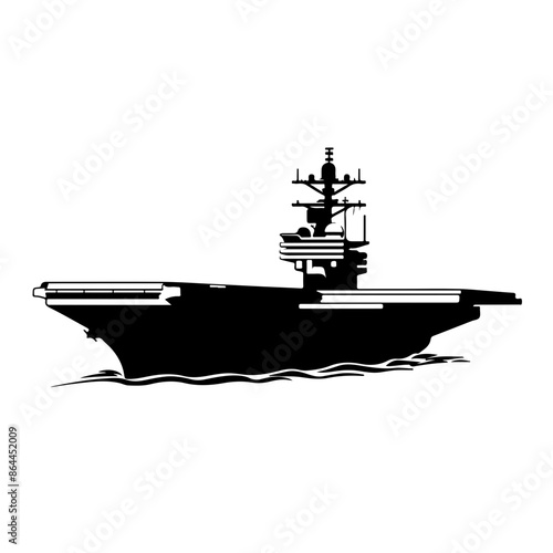 Aircraft Carrier Vector Logo