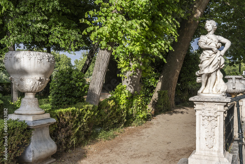Wallpaper Mural A walk among the trees in a park with stone figures and ornaments Torontodigital.ca