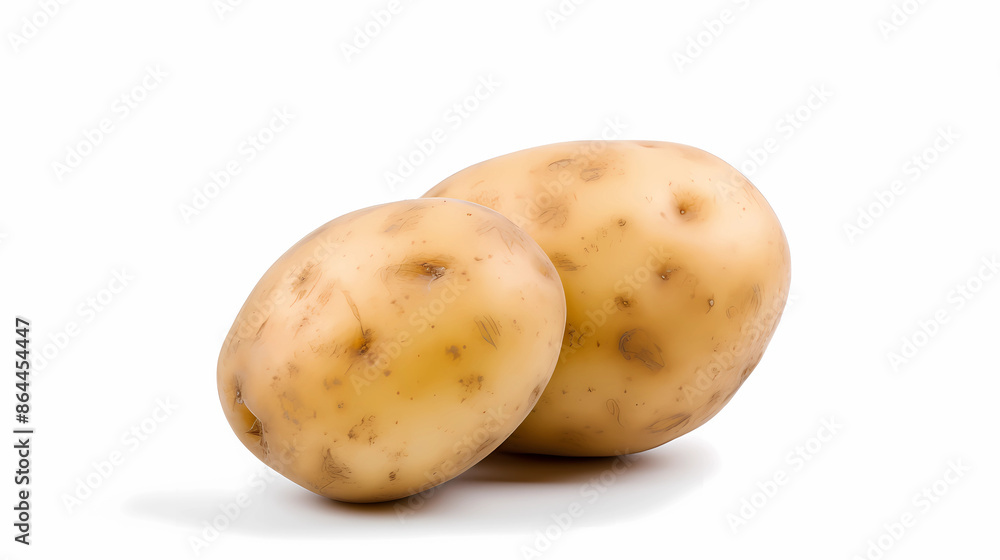 potatoes isolated on white background potatoes isolated on white background