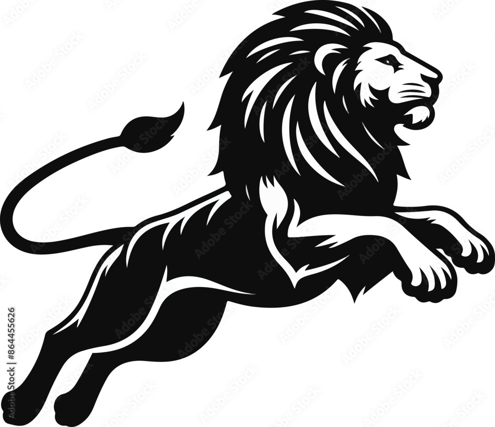 Fototapeta premium Black tiger vector illustration