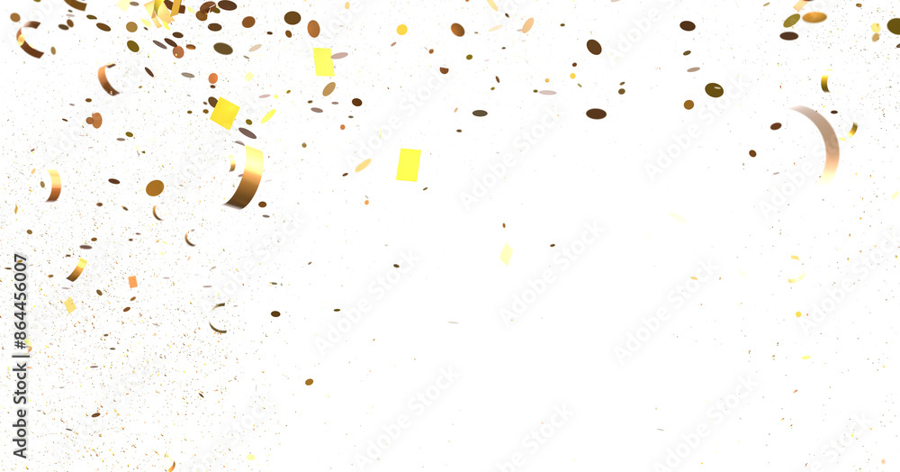 Elegant Embrace: Mesmerizing 3D Illustration Depicting Swirling gold Confetti Elegant Embrace: Mesmerizing 3D Illustration Depicting Swirling gold Confetti
