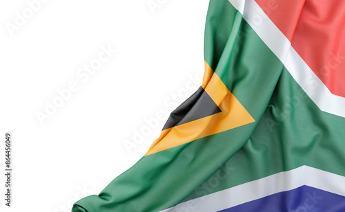 Obraz na płótnie Flag of South Africa with empty space on the left